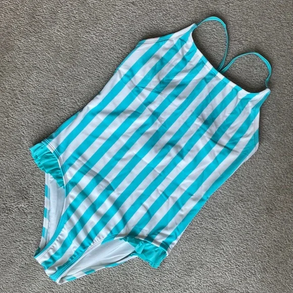 Cat & Jack Striped and Ruffled One-piece - Picture 2 of 6